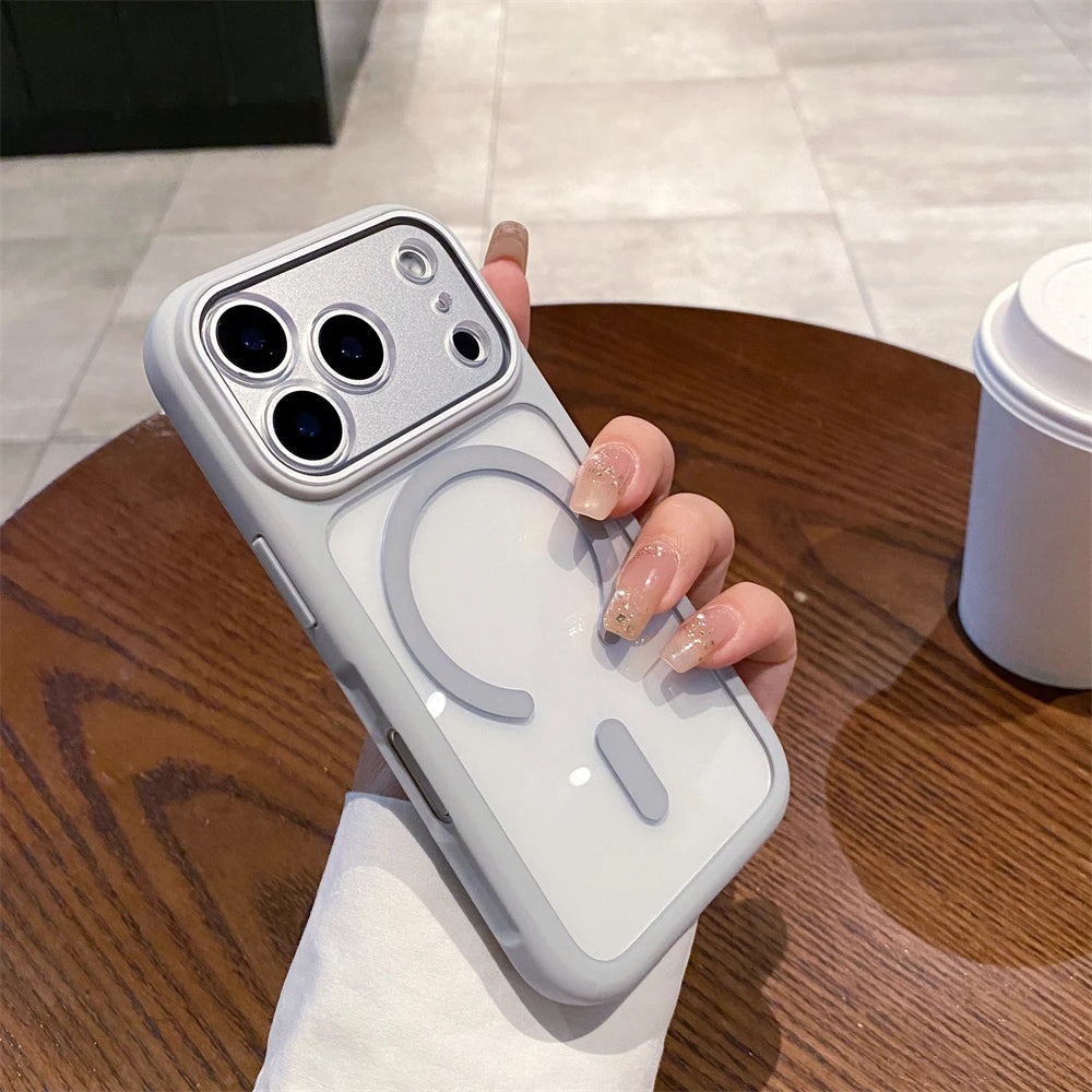 Coque Transparente Magnétique MagSafe – Acrylique Rigide Anti-Choc | iPhone 17 / 17 Pro / 17 Pro Max / Air