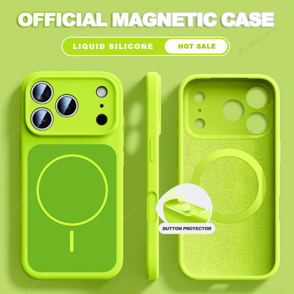 Coque Silicone Liquide MagSafe iPhone 13 14 15 16 17 Pro Max Air – Anti-Choc | NOVACASE