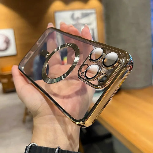 Coque Transparente Plaquée MagSafe – iPhone 11 à 17 / Air / Pro Max | NOVACASE