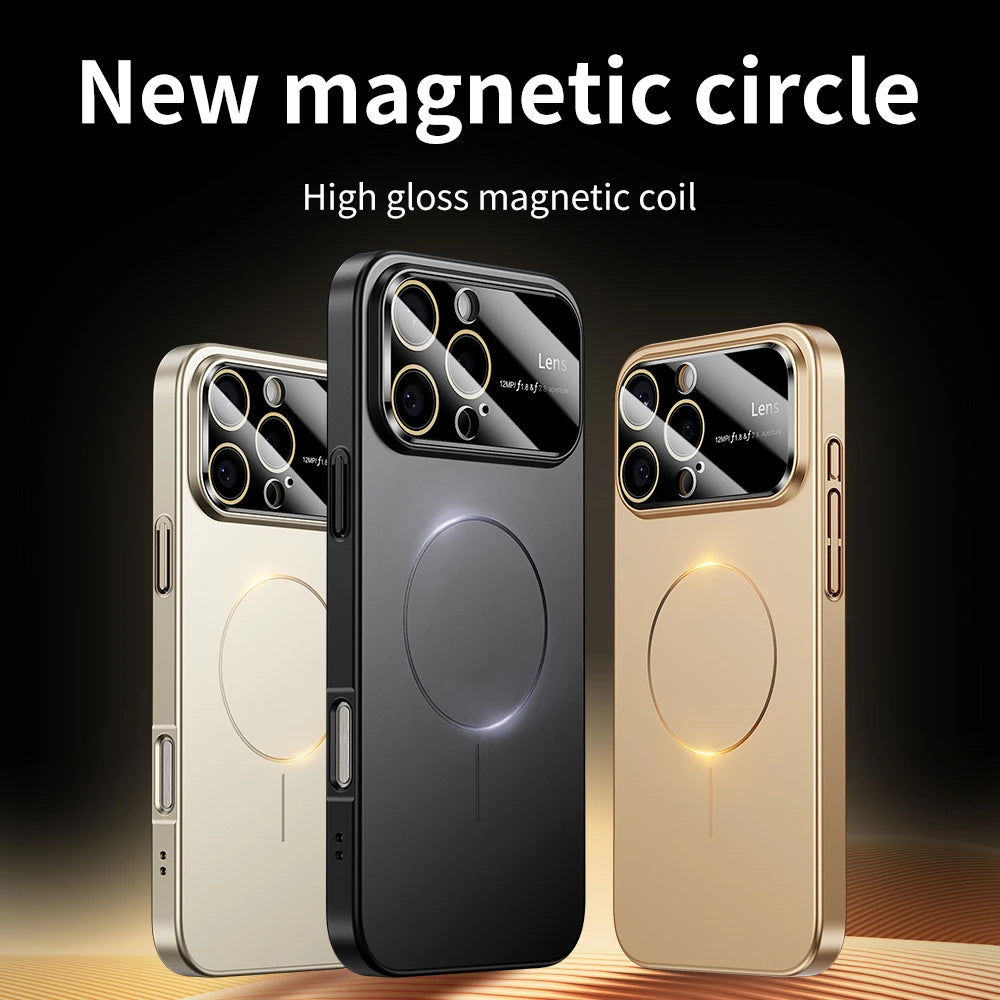 Coque MagSafe Luxe – Protection Caméra Renforcée | iPhone 15, 16, 17 Pro Max