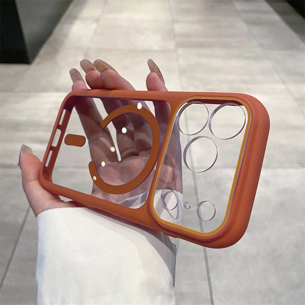 Coque Transparente Magnétique MagSafe – Acrylique Rigide Anti-Choc | iPhone 17 / 17 Pro / 17 Pro Max / Air