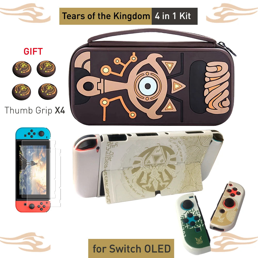 For NS Switch OLED Case Shell Cover Skin ZD Portable Waterproof Hard Protective Storage Bag For NS Switch Game Accessories