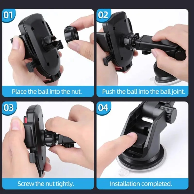 Support Téléphone Voiture 360° Ventouse | Bras Télescopique | NOVACASE