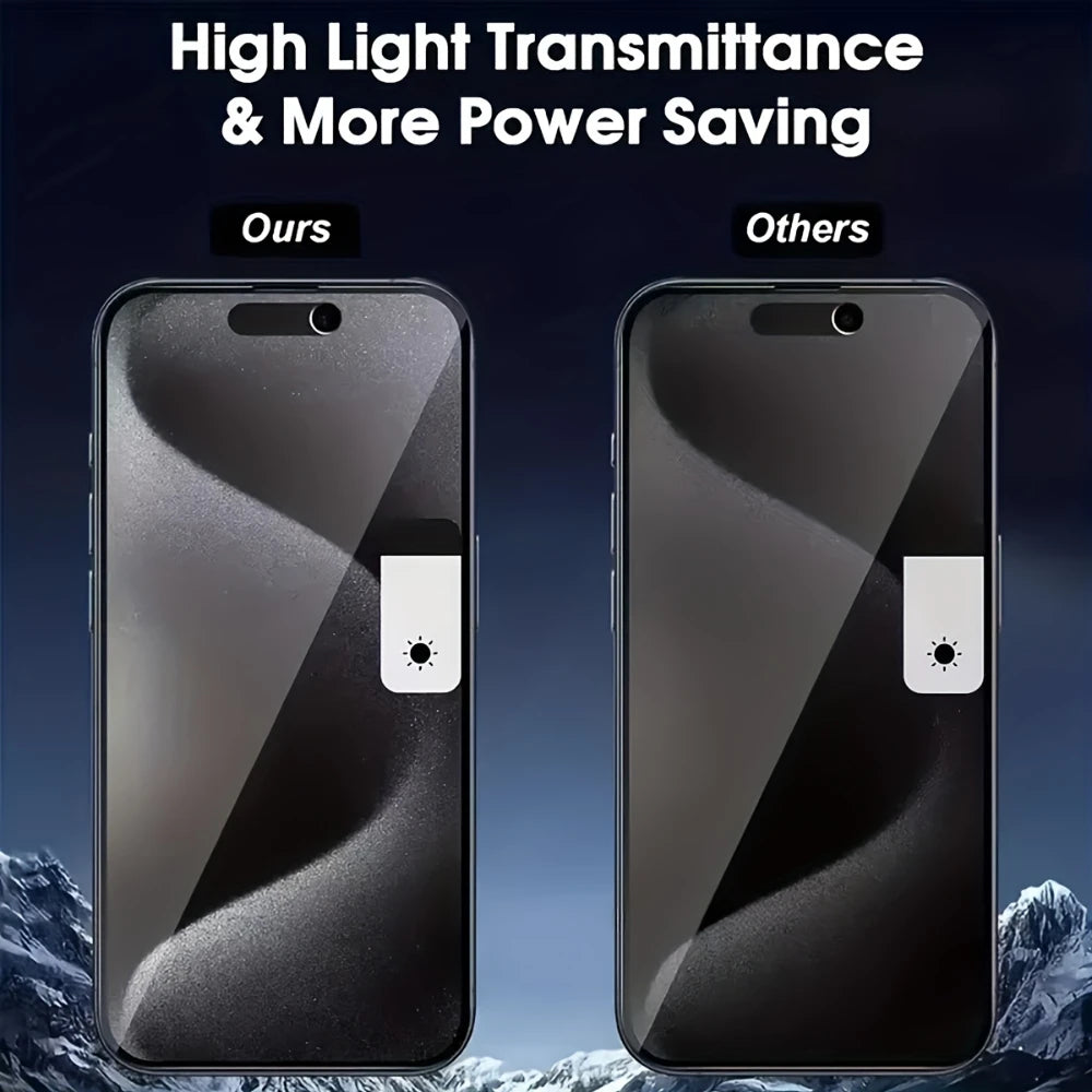 Lot de 4 Protège-Écrans en Verre Trempé Anti-Espion pour iPhone 17 16 15 14 13 12 11 Pro Max