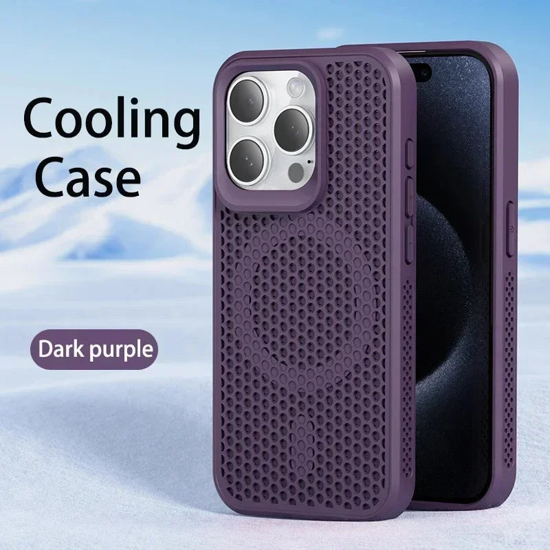 Coque Respirante Magnétique iPhone 17 16 15 14 13 12 11 Pro Max Plus – Compatible MagSafe