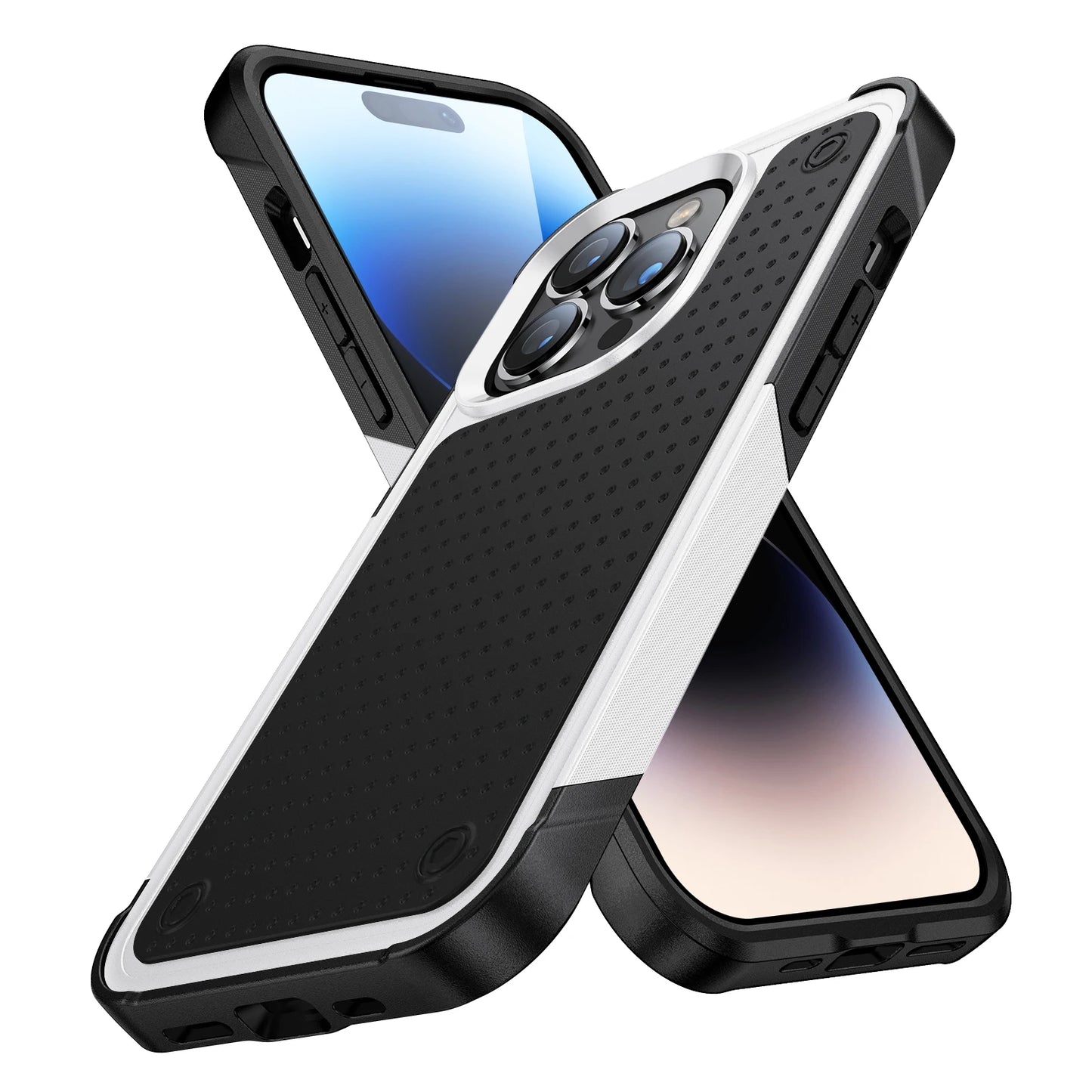 Coque Hybride Antichoc Armor pour iPhone 16 15 14 13 12 11 Pro Max Plus XR SE 2022 — Double Protection TPU + PC