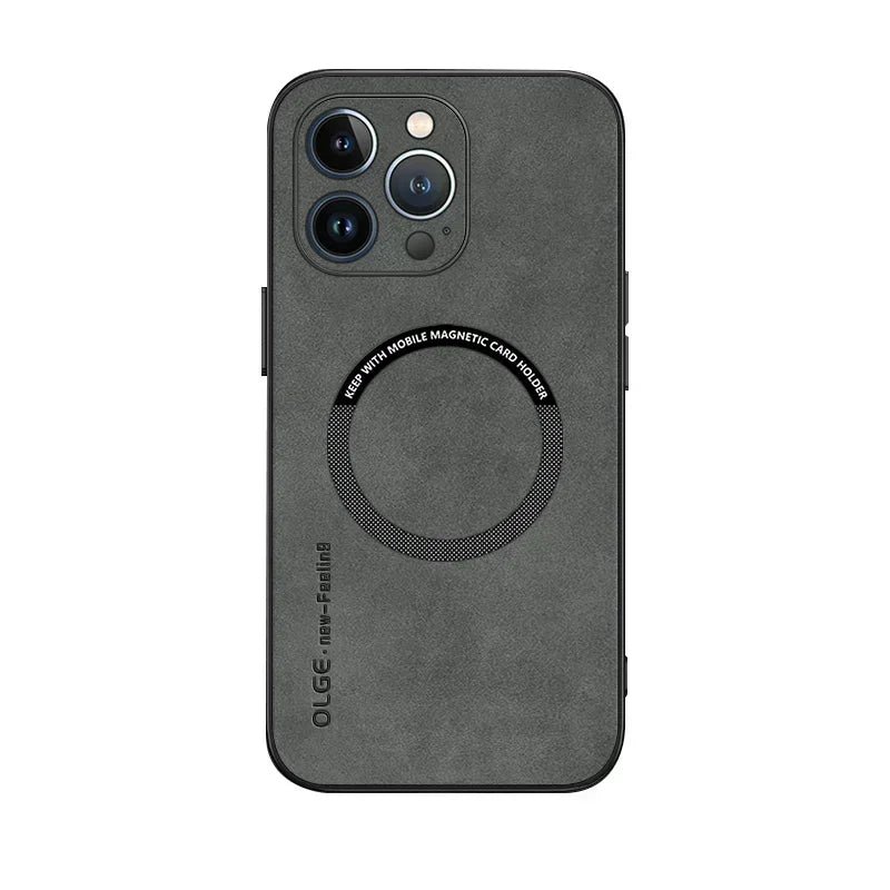 For Magsafe Luxury Leather Shockproof Phone Cases For iPhone 17 16 15 14 13 12 11 Pro Max Plus Magnetic Wireless Charging Cover